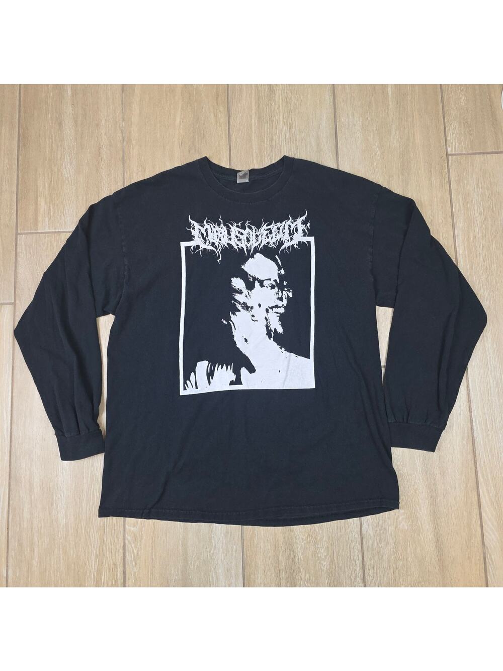 Metal Band Long Sleeve Shirt Mens Large Black Graphic Heavy Cotton Music Tee